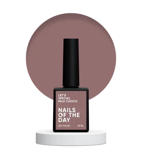 Nails Of The Day Let's special Milk Choco — warm chocolate gel polish for nails covering one layer, 10 ml