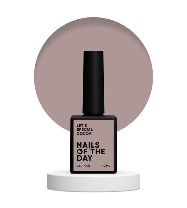 Nails Of The Day Let's special Cocoa - milky-brown nail polish covering one layer, 10 ml