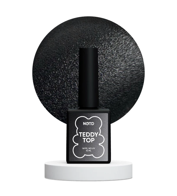 Nails Of The Day Teddy top wipe — matte plush top with a sticky layer, new formula, without UV filters, 10 ml