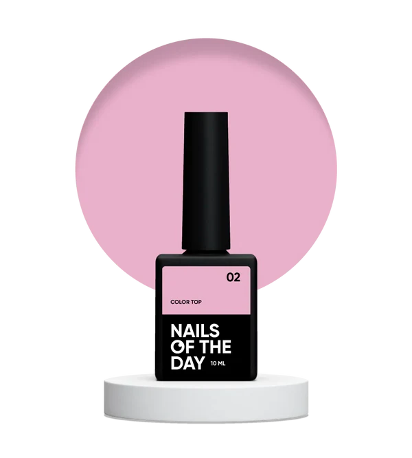 Nails Of The Day Color top 02 - pink nude top without sticky layer for nails, 10 ml