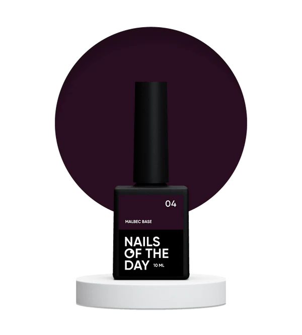 Nails Of The Day Malbec base 04 – stained purple-black base, 10 ml