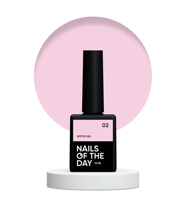 Nails Of The Day Bottle gel 02 – super strong gel (pale pink), 10 ml