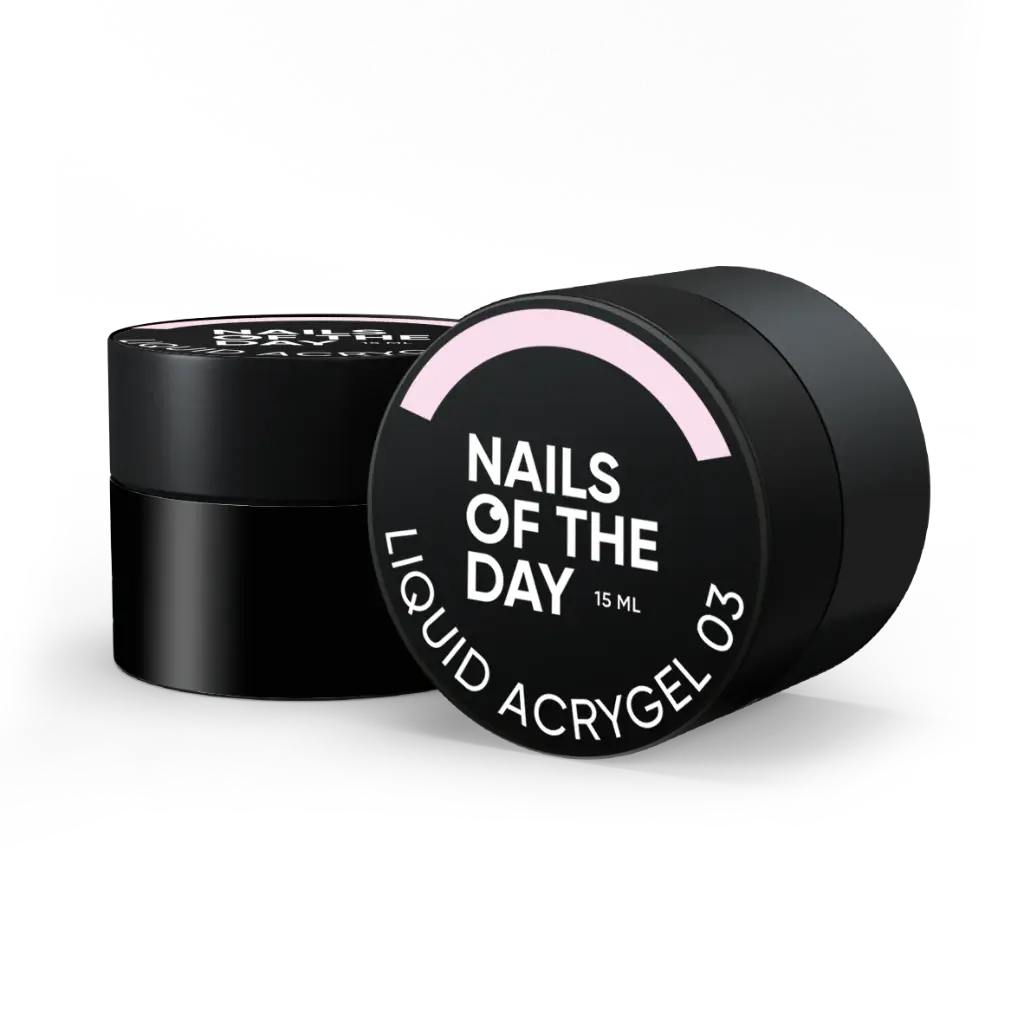 Nails Of The Day Liquid Acrygel 03 — light pink liquid acrygel of a new formula for nails, 15 ml
