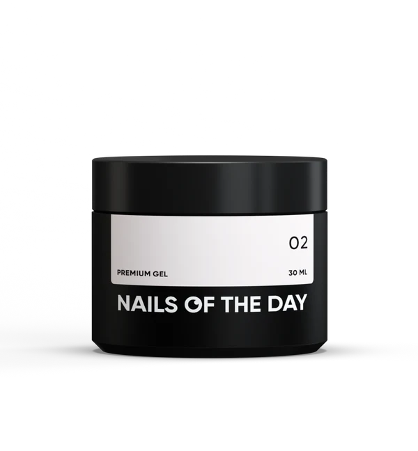 Nails Of The Day Premium gel 02 — milk-pink building gel, 30 ml