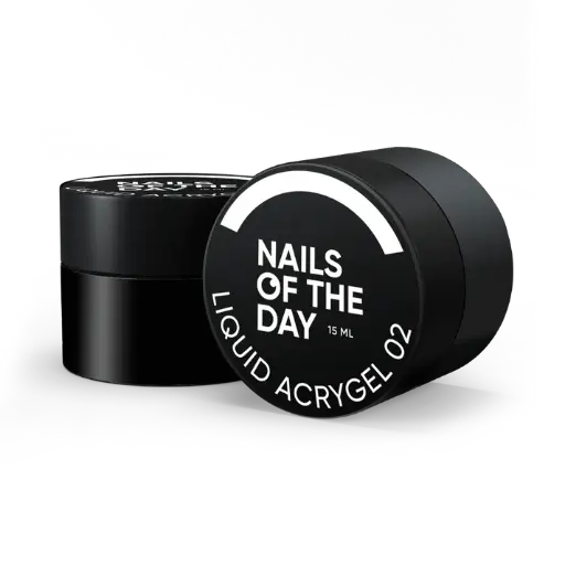Nails Of The Day Liquid Acrygel 02 — saturated milky liquid acrygel of a new formula for nails, 15 ml