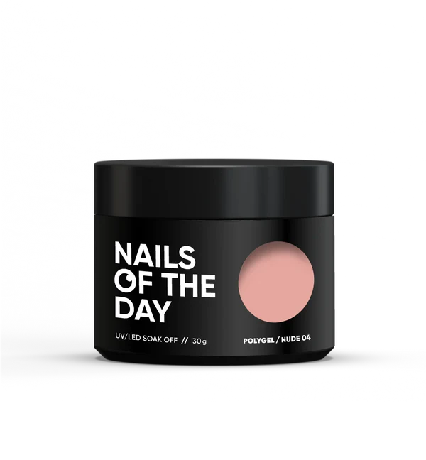 Nails Of The Day Polygel nude 04 — classic nude polygel, 30 g