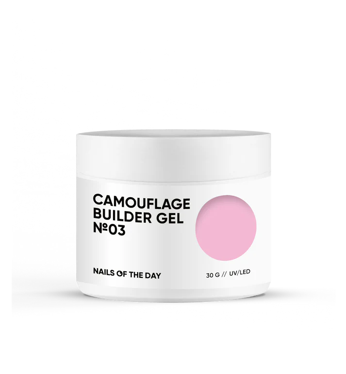 Nails Of The Day Camouflage builder gel 03 — pink camouflage builder gel for nails, 30 g 