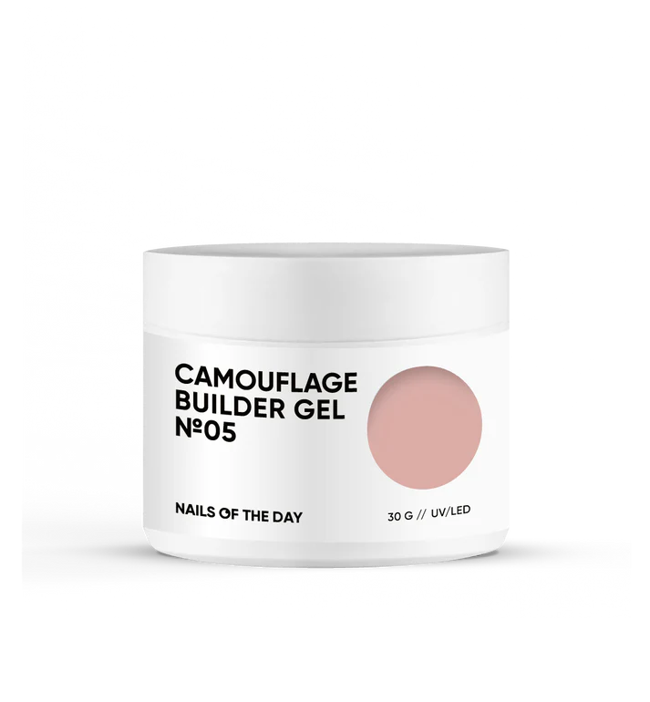 Nails Of The Day Camouflage builder gel 05 — light brown camouflage builder gel for nails, 30 g