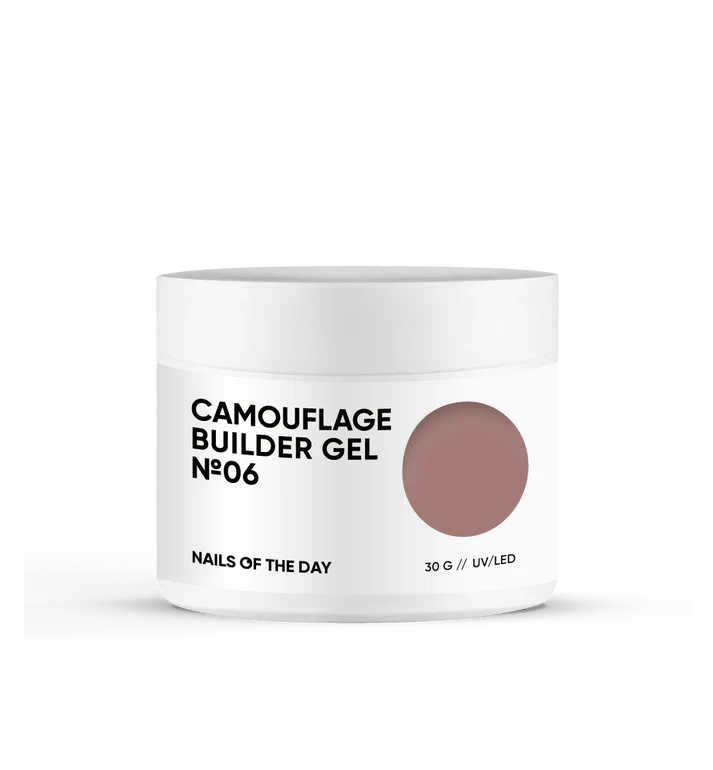 Nails Of The Day Camouflage builder gel 06 — brown camouflage builder gel for nails, 30 g