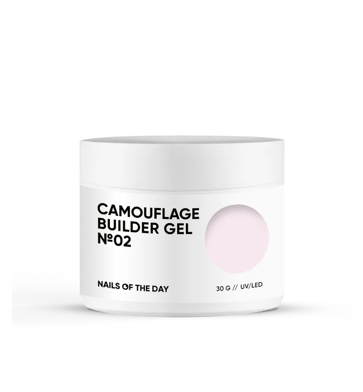 Nails Of The Day Camouflage builder gel 02 — pale pink camouflage builder gel for nails, 30 g