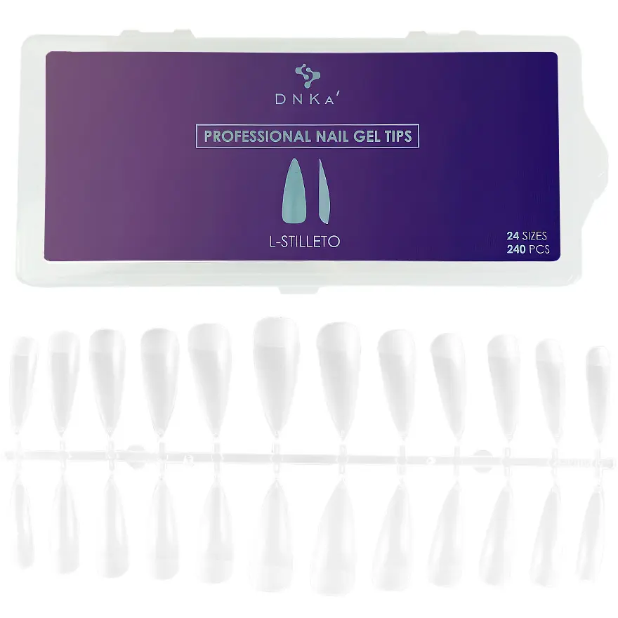 Tips de gel DNKa L-Stilleto 240ud