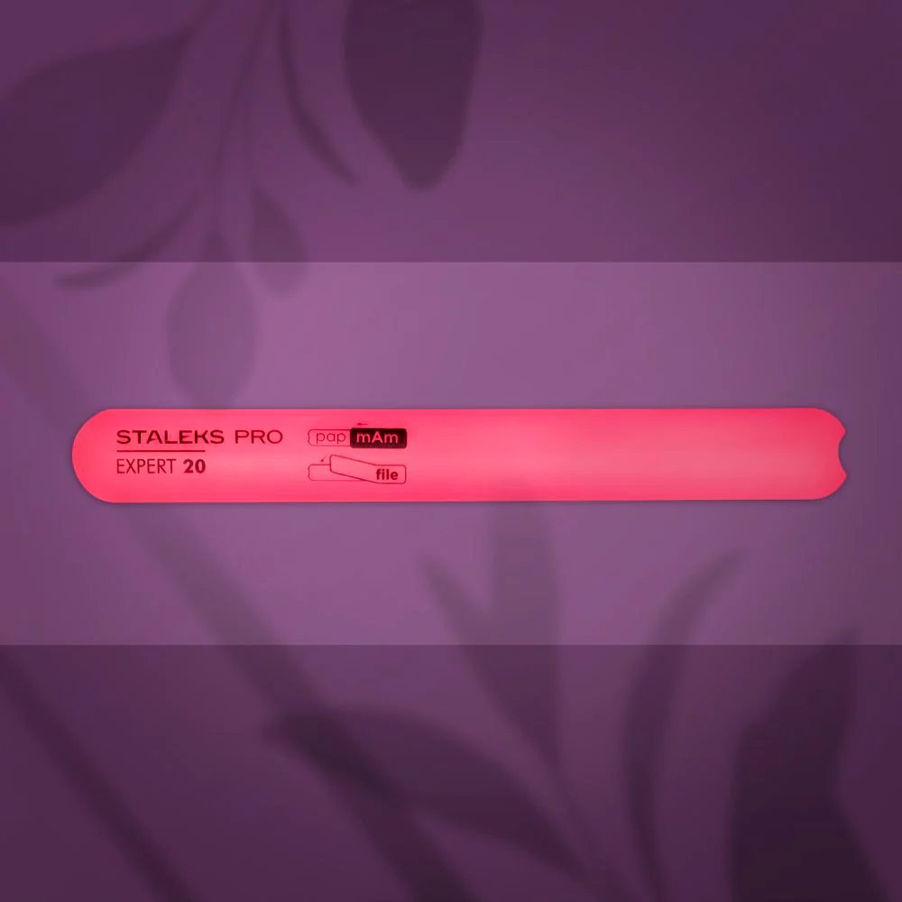 Staleks Slanted plastic nail file, straight, base EXPERT 20