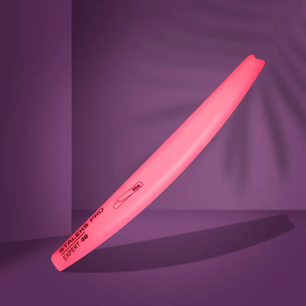 Staleks Slanted plastic nail file, crescent, base EXPERT 40