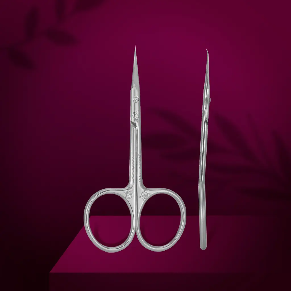 Staleks Professional cuticle scissors with hook EXCLUSIVE 21 TYPE 2 (magnolia)