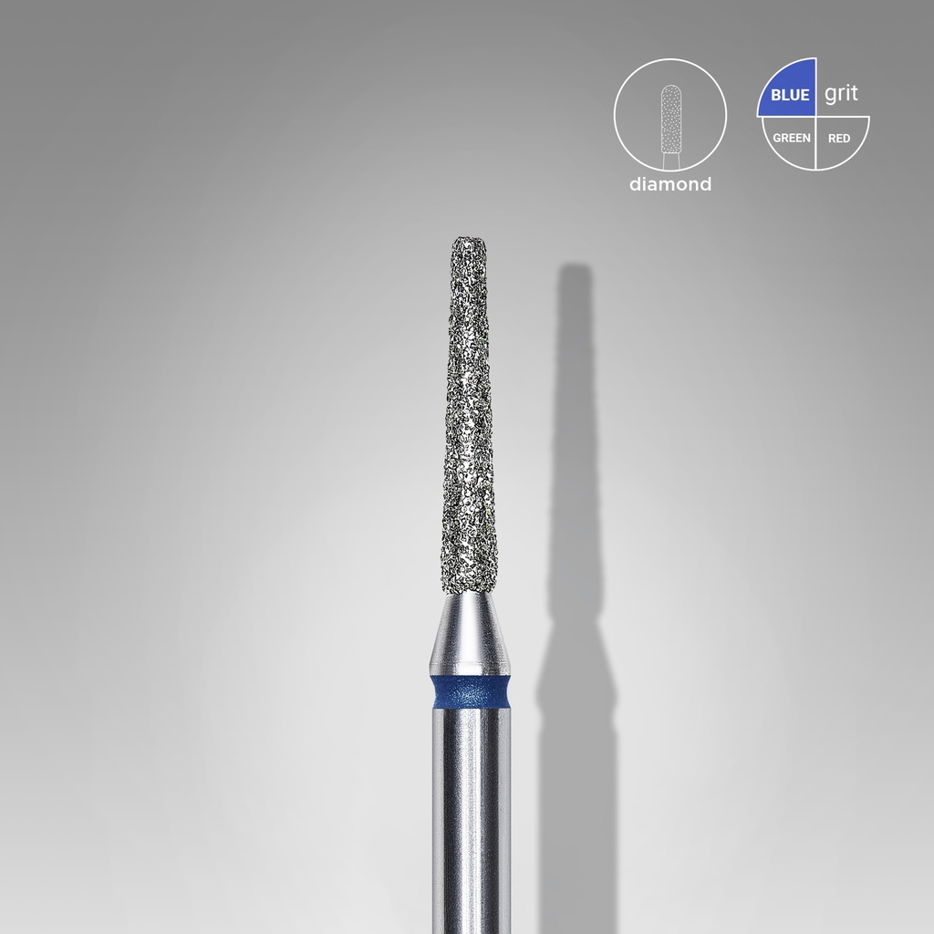 Diamond nail drill bit frustum blue head EXPERT diameter 1,6 mm / working part 10 mm