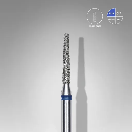 Diamond nail drill bit frustum blue head EXPERT diameter 1,6 mm / working part 10 mm