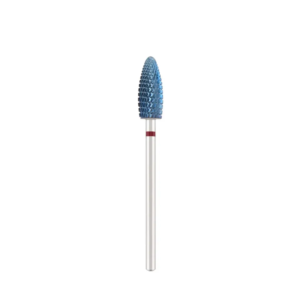 Tungsten carbide bit "corn" red (blue coating), L-13,0mm.,4,0mm