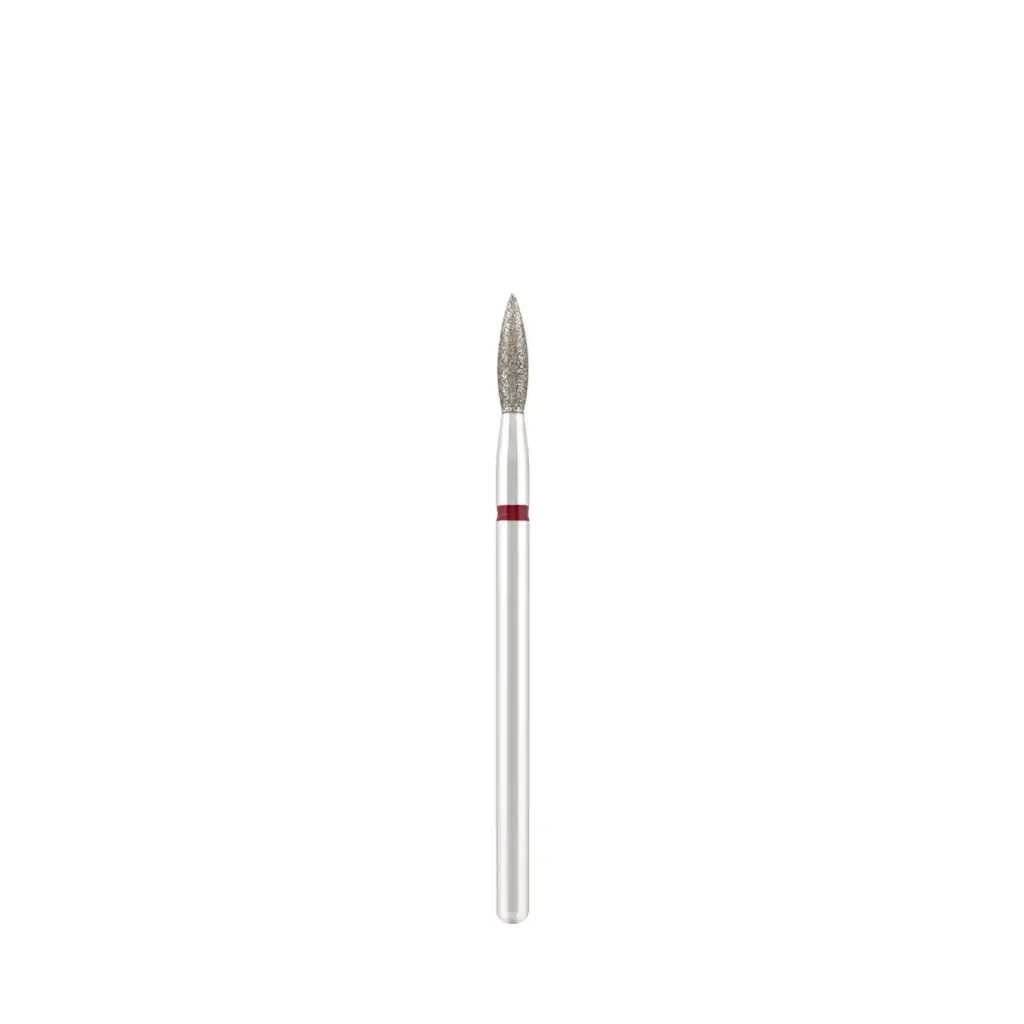 Diamond bit "flame" sharp red, L-10,0 mm., 2,3 mm.