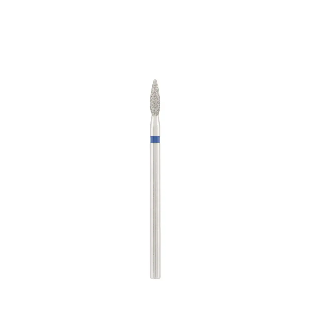 DIVINITY Diamond bit "flame" safe blue, L- 10,0 mm, Ø2,3 mm 