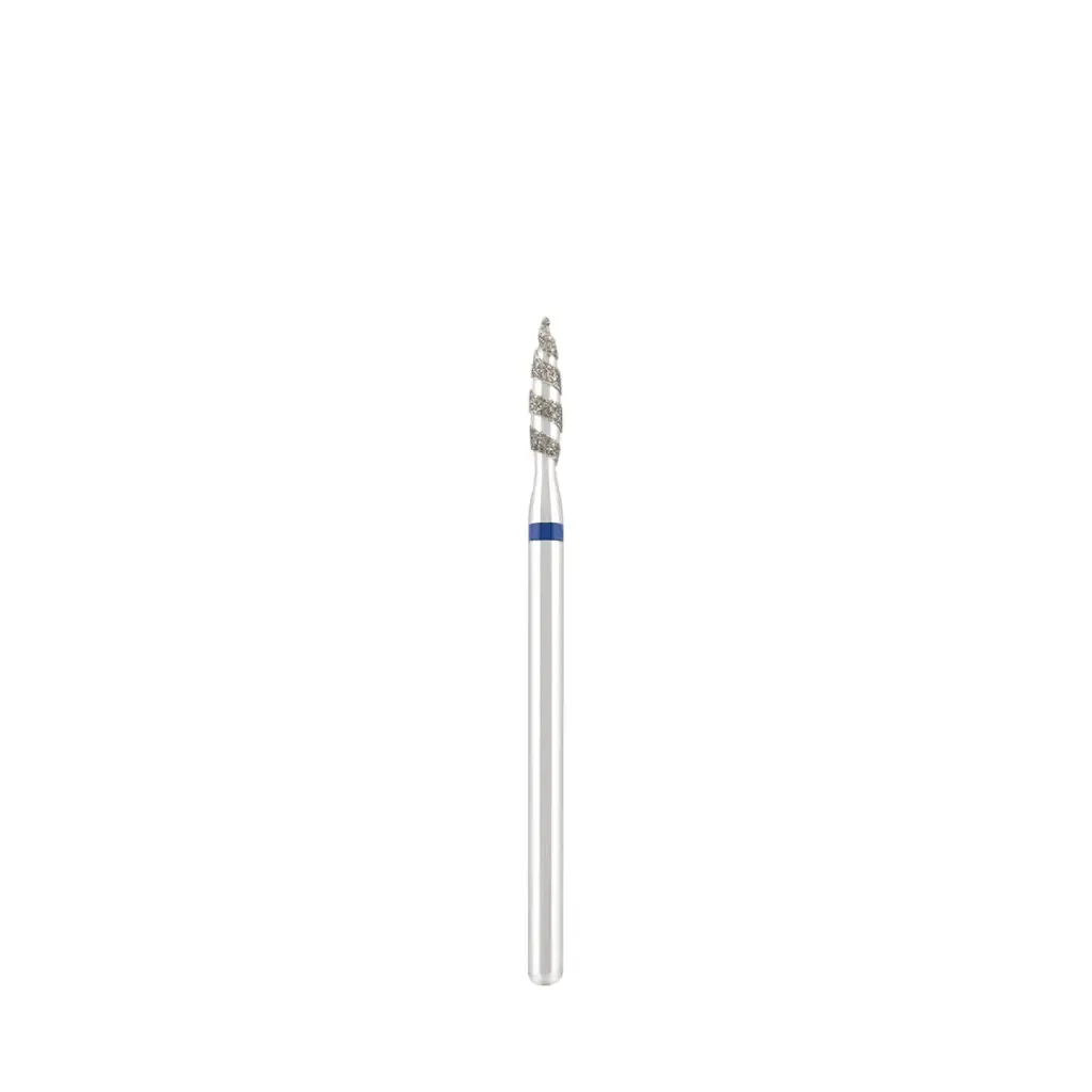 DIVINITY Diamond bit "flame" safe blue, L- 10,0 mm, Ø2,3 mm 