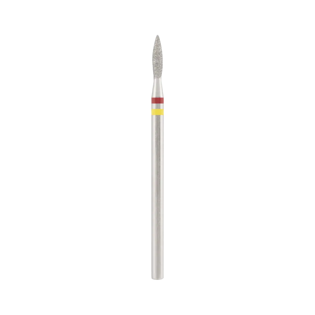 DIVINITY Diamond bit "double-flame" red-yellow, L - 10,0 mm., O2,1 mm.