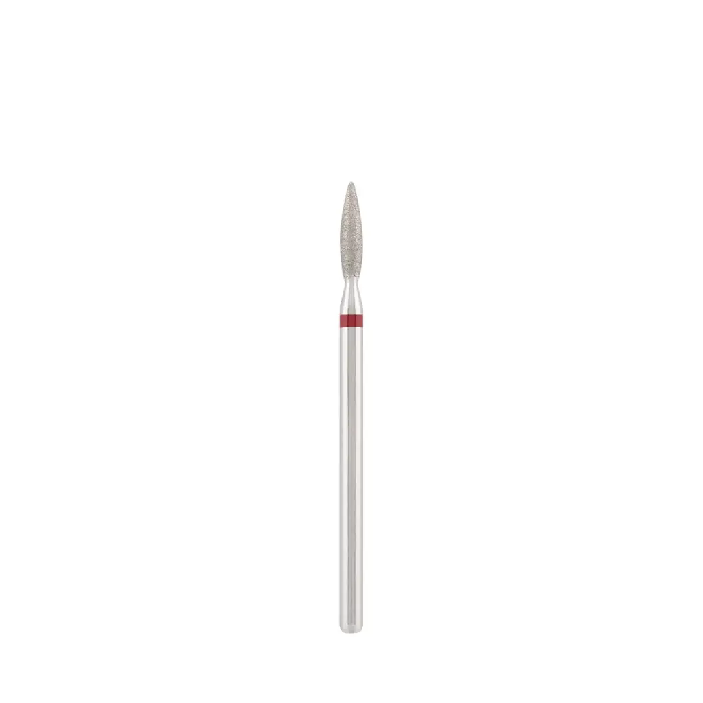 DIVINITY Diamond bit "flame" safe red, L- 10,0 mm, Ø2,3 mm 