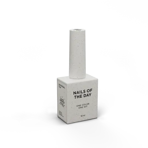 NAILSOFTHEDAY Universal Top — glossy no-wipe top coat with minimal UV filters, 10 ml 