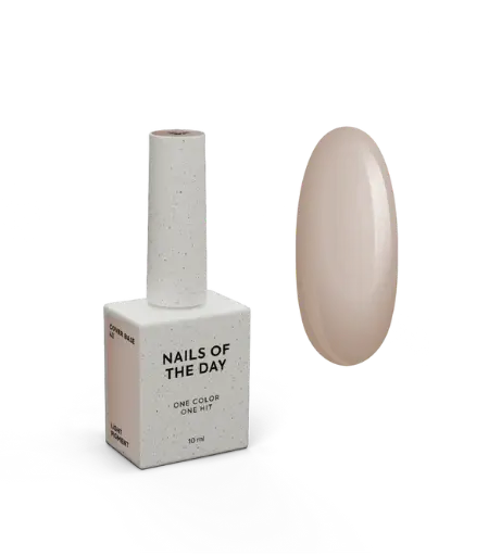 NAILSOFTHEDAY Cover Base 43 Light Pigment – lightly pigmented semi-transparent beige base coat for nails, 10 ml 