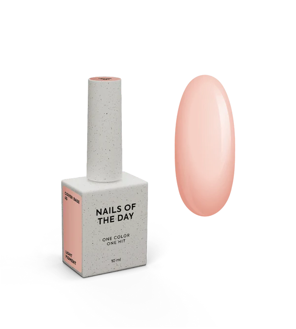 NAILSOFTHEDAY Cover Base 45 Light Pigment – lightly pigmented semi-transparent nude base coat for nails, 10 ml 