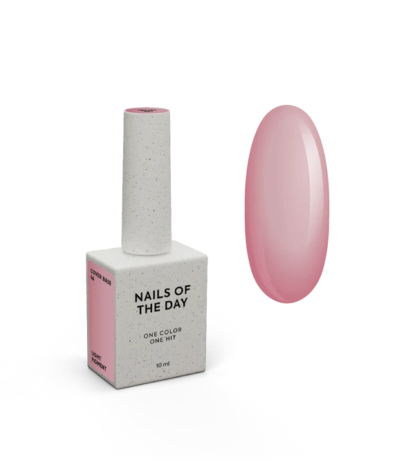 NAILSOFTHEDAY Cover Base 46 Light Pigment – lightly pigmented semi-transparent dusty pink base coat for nails, 10 ml 
