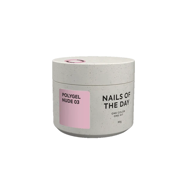 NAILSOFTHEDAY Polygel nude 03 — Pale pink fine-grained polygel, 30 gm 