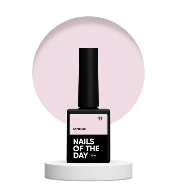 NAILSOFTHEDAY Bottle Gel 17 – soft pink ultra-resistant gel, 10 ml. 