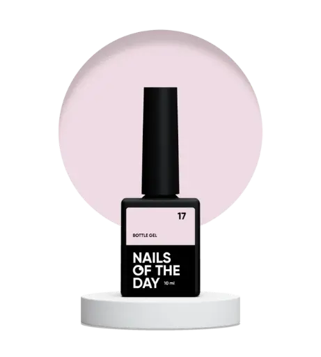 NAILSOFTHEDAY Bottle Gel 17 – soft pink ultra-resistant gel, 10 ml. 
