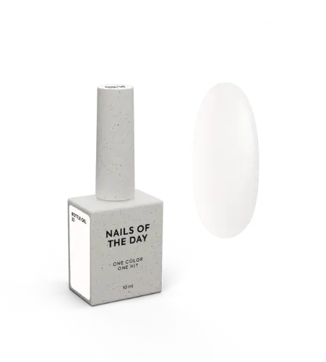 NAILSOFTHEDAY Bottle Gel 23 – milky ultra-strong gel for nail reinforcement, 10 ml 