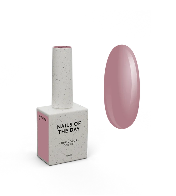 NAILSOFTHEDAY Bottle Gel 24 – nude ultra-strong gel for nail reinforcement, 10 ml 