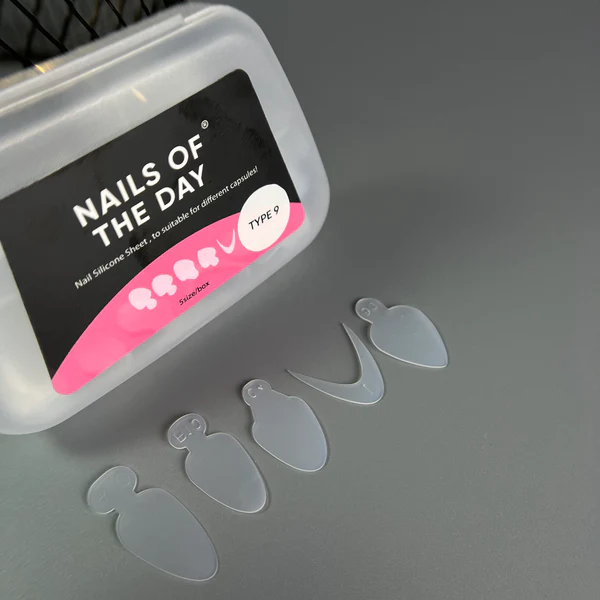 NAILSOFTHEDAY French tips guide (Type 9) - silicone stencils for upper forms, 60 pcs 