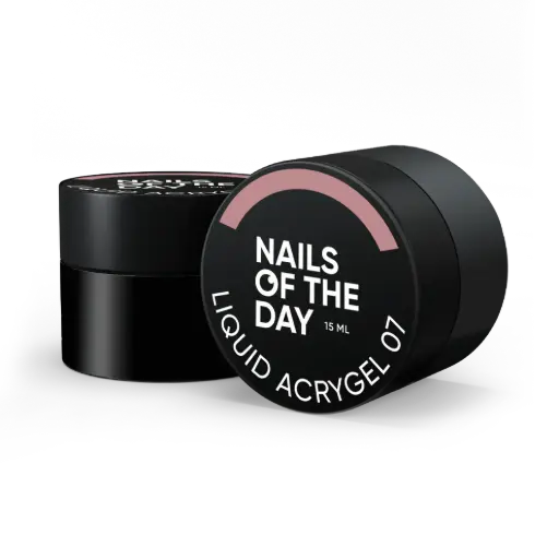 NAILSOFTHEDAY Liquid Acrygel 07 — nude cálido, nueva fórmula, 15 ml