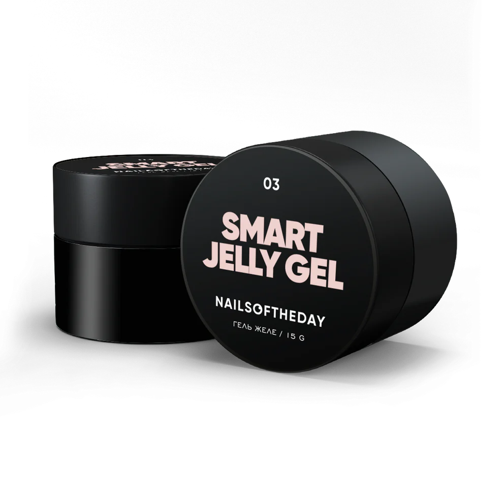 NAILSOFTHEDAY Smart Jelly gel 03 — peach-beige construction gel jelly for nails, 15 gm