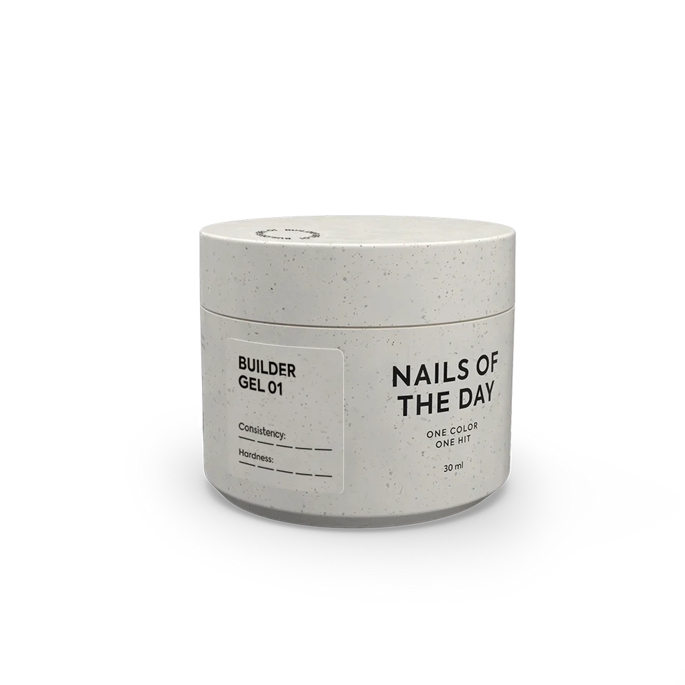 NAILSOFTHEDAY Builder Gel 01 — transparent gel for nail extensions, 30 ml