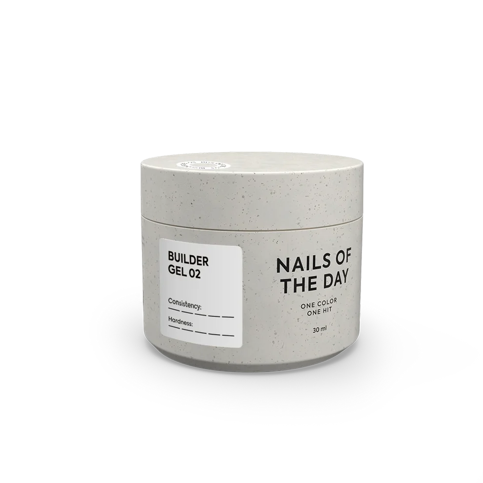NAILSOFTHEDAY Builder Gel 02 — white-milky gel for nail extensions, 30 ml 