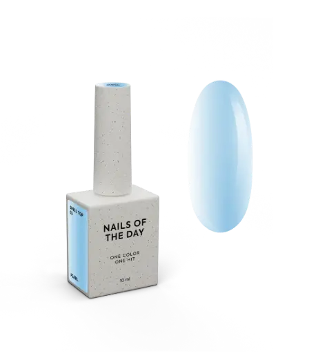 NAILSOFTHEDAY Shell Top 02 New Formula — pearly top with a blue rubbing effect, no sticky layer, 10 ml
