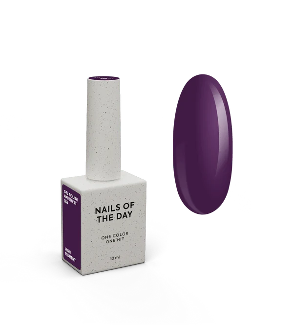 NAILSOFTHEDAY Gel Polish Amethyst — a deep amethyst-purple shade with full coverage in just one layer. 10 ml.