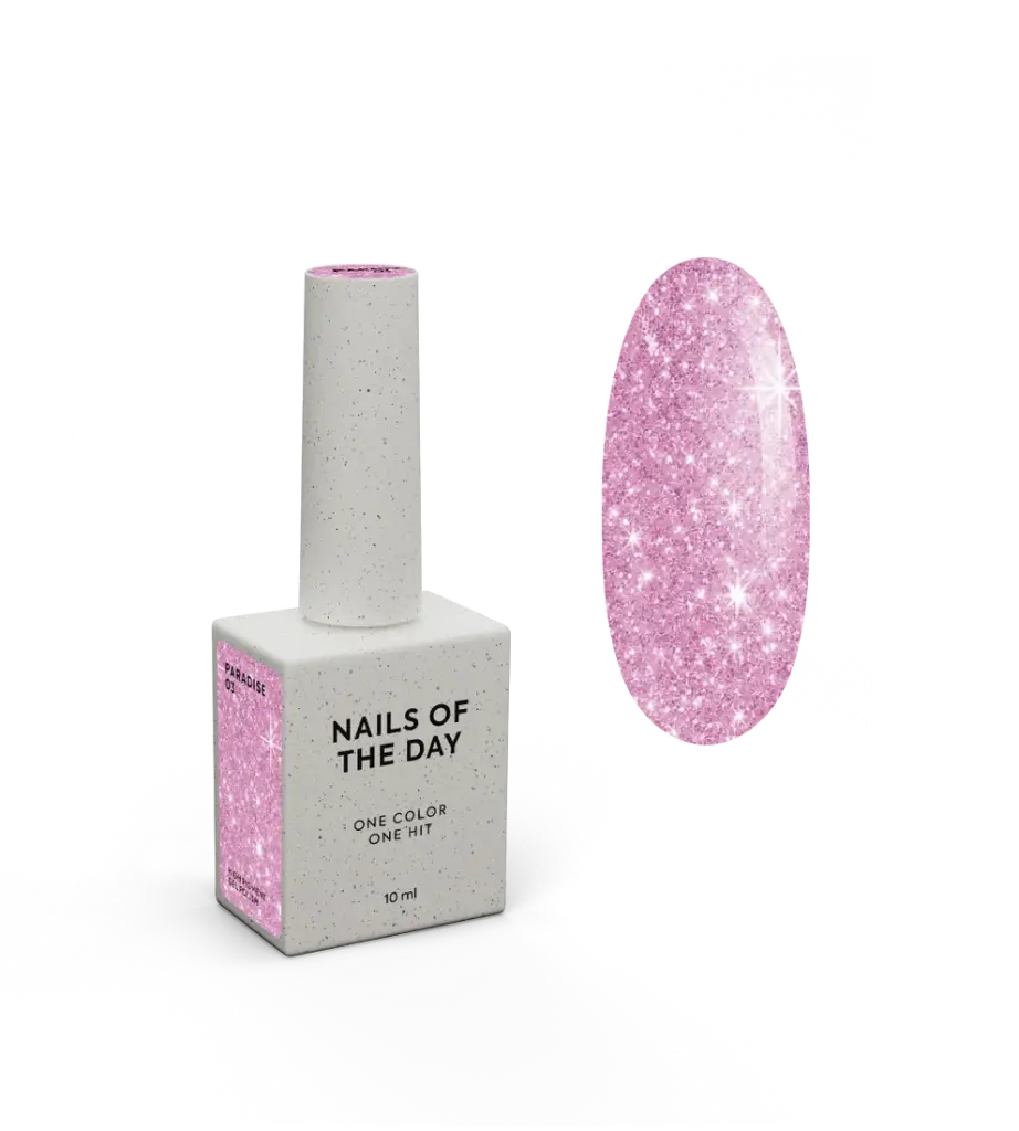 NAILSOFTHEDAY Paradise 03 — bright pink gel polish that covers the nail in a single coat, 10 ml 