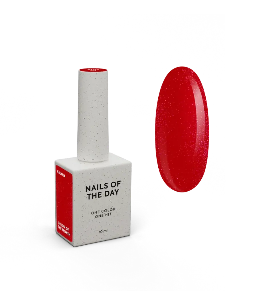 NAILSOFTHEDAY Color of the Month – August 2025 Kalyna – a deep viburnum red with fine pink shimmer. Full coverage in just one coat. 10 ml 