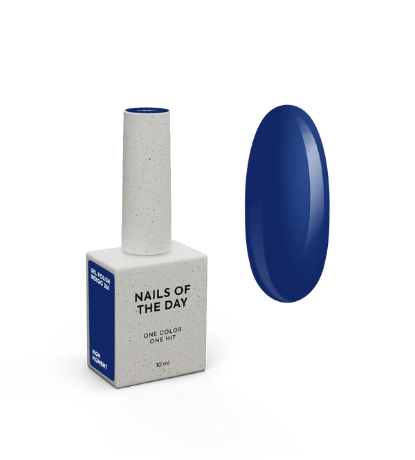 NAILSOFTHEDAY Gel Polish Indigo — a deep indigo-blue gel polish with full coverage in just one layer. 10 ml. 