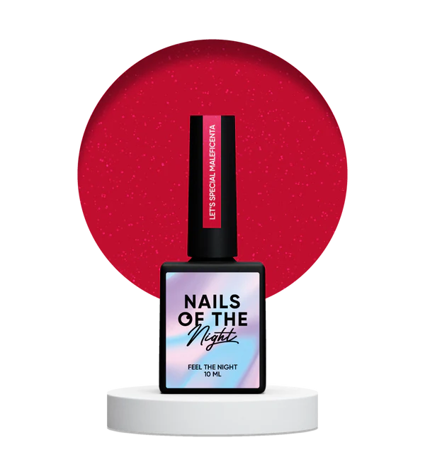 NAILSOFTHENIGHT Let's special Maleficenta — dark red reflective gel nail polish covering one layer, 10 ml 