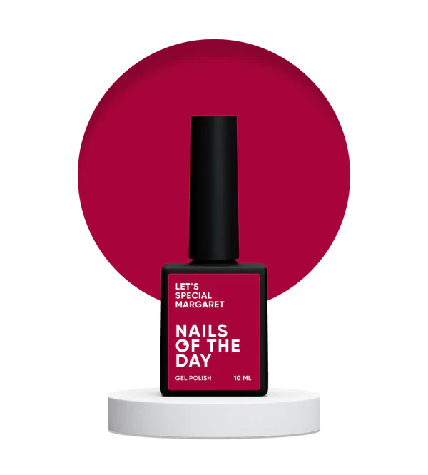 NAILSOFTHEDAY Let's special Margaret - dark magenta gel nail polish covering one layer, 10 ml 