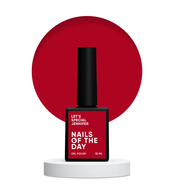 NAILSOFTHEDAY Let's special Jennifer - dark crimson gel nail polish covering one layer, 10 ml 