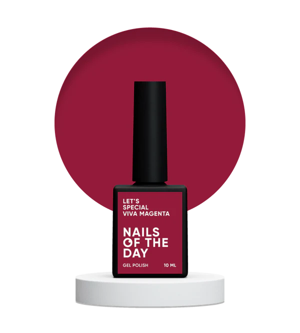 NAILSOFTHEDAY Let's special Viva Magenta — cranberry gel nail polish covering one layer, 10 ml 