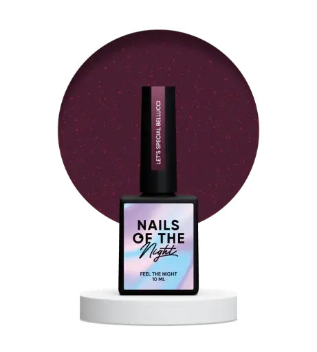 NAILSOFTHENIGHT Let's special Bellucci — burgundy reflective gel nail polish covering one layer, 10 ml 